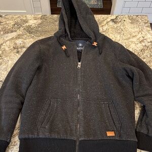 Buffalo David Bitton Men's Charcoal Zip-Up Hoodie